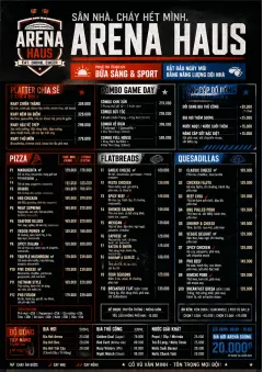 Sports Arena Energy menu template preview