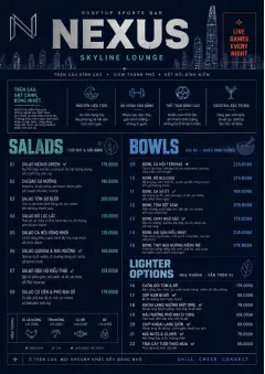 Rooftop Skyline menu template preview