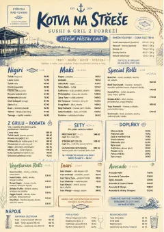 Coastal Regional menu template preview