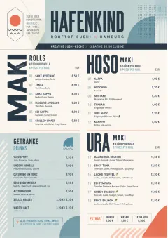 Modern Fusion menu template preview