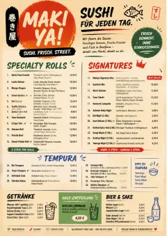 Street Stall Energy menu template preview
