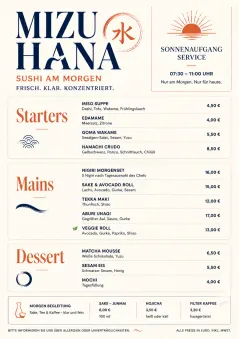 Chef Carte Brève menu template preview
