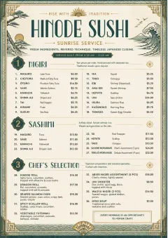 Heritage Tradition menu template preview