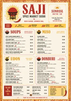Spice Market Bold menu template preview