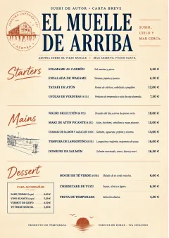 Chef Carte Brève menu template preview