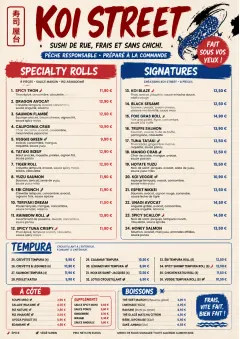 Street Stall Energy menu template preview