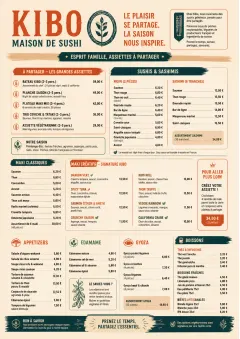 Family Style Feast menu template preview