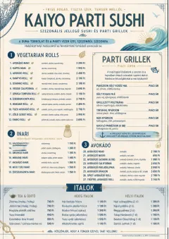 Coastal Regional menu template preview