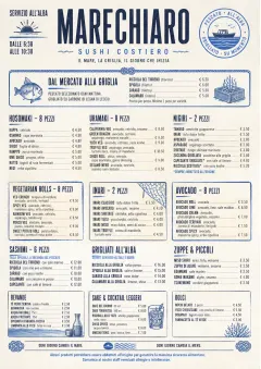 Coastal Regional menu template preview