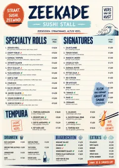Street Stall Energy menu template preview