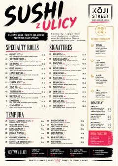 Street Stall Energy menu template preview