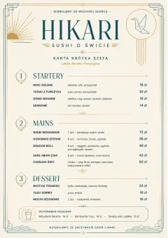 Chef Carte Brève menu template preview