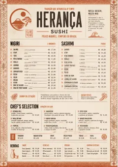Heritage Tradition menu template preview