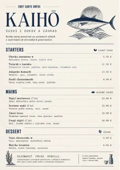 Chef Carte Brève menu template preview