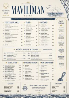 Coastal Regional menu template preview