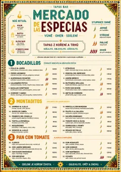 tapas spice market bold menu template preview