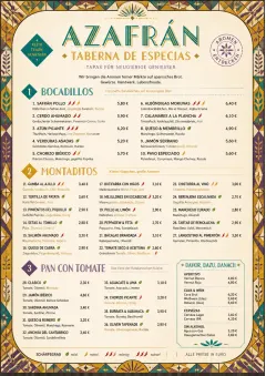 Spice Market Bold menu template preview