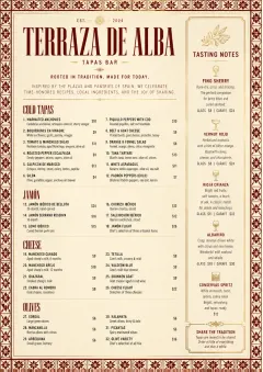 Heritage Tradition menu template preview