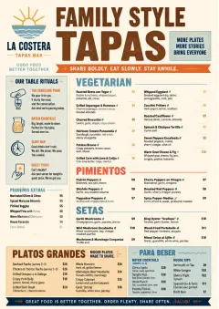 Family Style Feast menu template preview