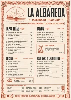 Heritage Tradition menu template preview
