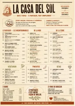 Family Style Feast menu template preview