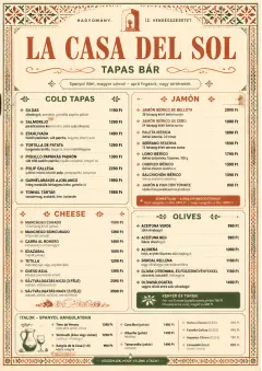 Heritage Tradition menu template preview