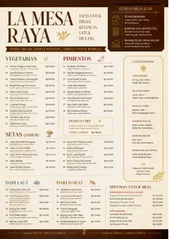 Family Style Feast menu template preview