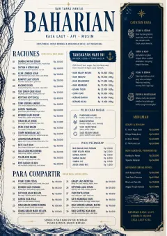 tapas coastal regional menu template preview
