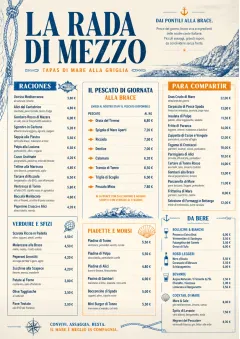 Coastal Regional menu template preview