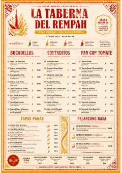 Spice Market Bold menu template preview