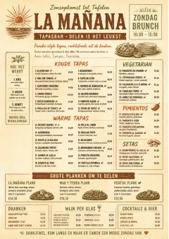 Family Style Feast menu template preview