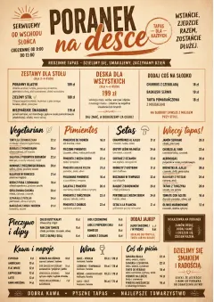 tapas family style feast menu template preview
