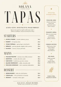 Chef Carte Brève menu template preview