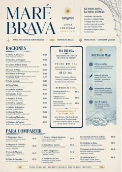 Coastal Regional menu template preview