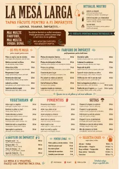 tapas family style feast menu template preview