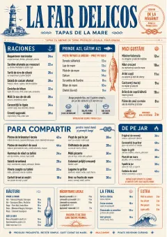 tapas coastal regional menu template preview