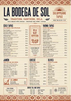 tapas heritage tradition menu template preview