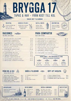 Coastal Regional menu template preview