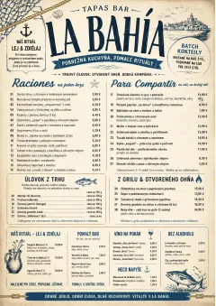 Coastal Regional menu template preview