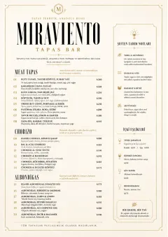 Fine Regional menu template preview