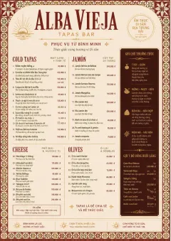tapas heritage tradition menu template preview