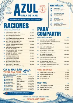 Coastal Regional menu template preview