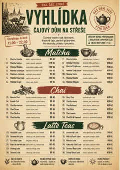 Heritage Taproom menu template preview