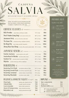 Botanical Infusion menu template preview