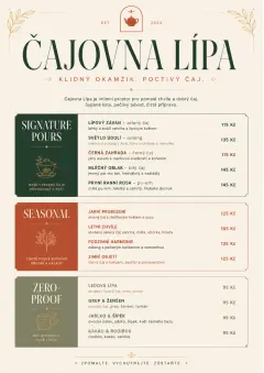Boutique Pour Card menu template preview