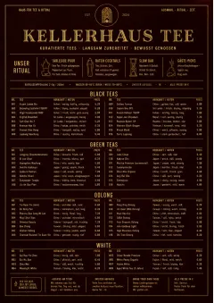 Editorial Cellar menu template preview
