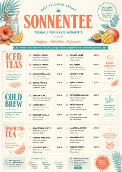 Tropical Refresh menu template preview