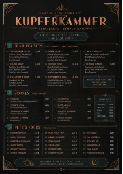 Speakeasy Spirits menu template preview