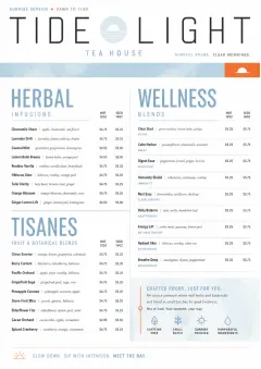 Modern Minimal Pour menu template preview