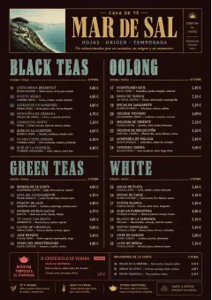 Editorial Cellar menu template preview